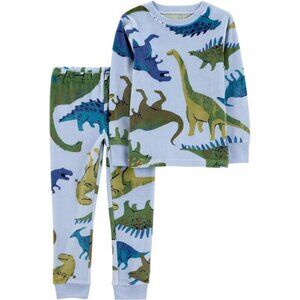 BRAND NEW Baby and Toddler Cozy Pajama Set Blue Dino, 2-Piece